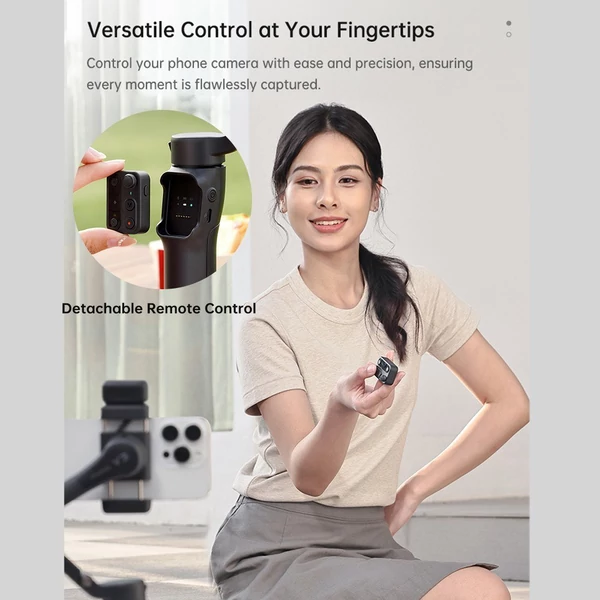 hohem iSteady V3 bővíthető 3 tengelyes okostelefonos karimbal stabilizátor - Fekete