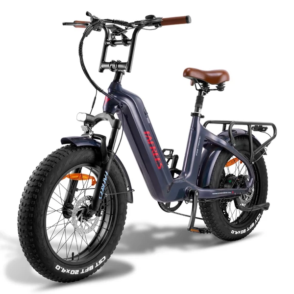 FAFREES F20 Master elektromos kerékpár 20 * 4,0 hüvelykes zsíros gumiabroncsok 500 W hátsó hajtómotor 48 V 22,5 AH akkumulátor - Szürke