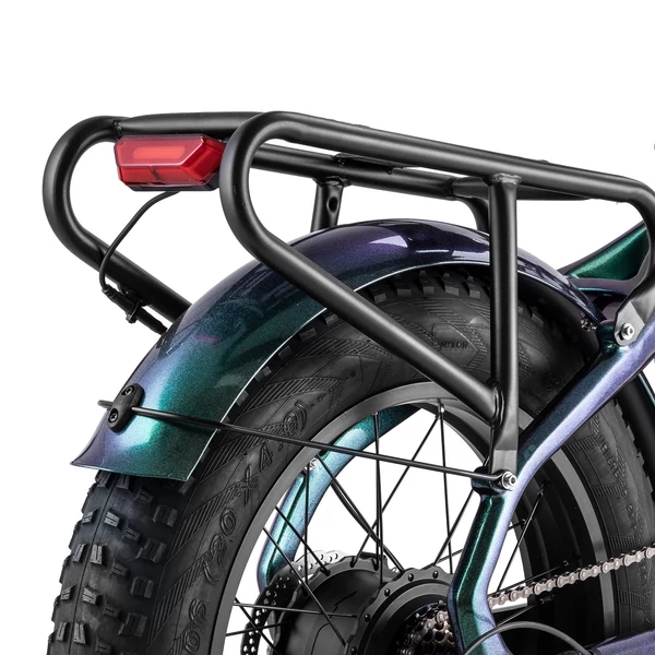 FAFREES F20 Master elektromos kerékpár 20 * 4,0 hüvelykes zsíros gumiabroncsok 500 W hátsó hajtómotor 48 V 22,5 AH akkumulátor - Fekete