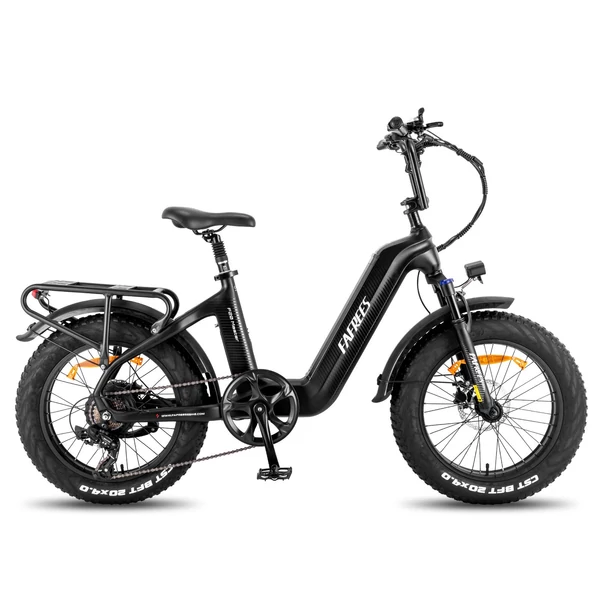 FAFREES F20 Master elektromos kerékpár 20 * 4,0 hüvelykes zsíros gumiabroncsok 500 W hátsó hajtómotor 48 V 22,5 AH akkumulátor - Fekete