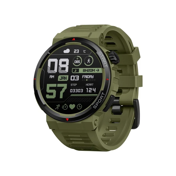 Zeblaze Ares 3 Plus Fitness & Wellness okosóra – 1,48 hüvelykes kijelző, 24 órás egészségfigyelés, több mint 100 sportolási mód - Zöld