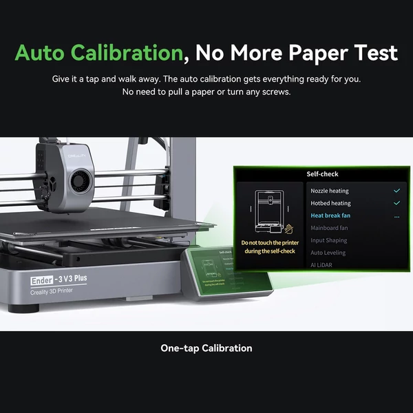 Creality Ender 3 V3 Plus 3D nyomtató 600 mm/s, nagy sebességű automatikus szintező, nagy nyomtatási méret 300x300x330 mm