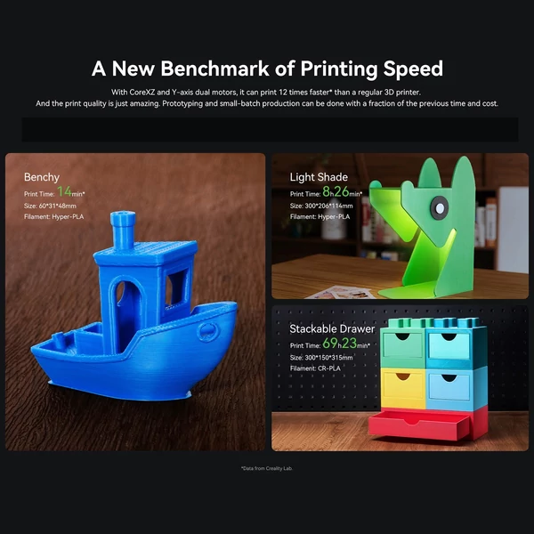 Creality Ender 3 V3 Plus 3D nyomtató 600 mm/s, nagy sebességű automatikus szintező, nagy nyomtatási méret 300x300x330 mm