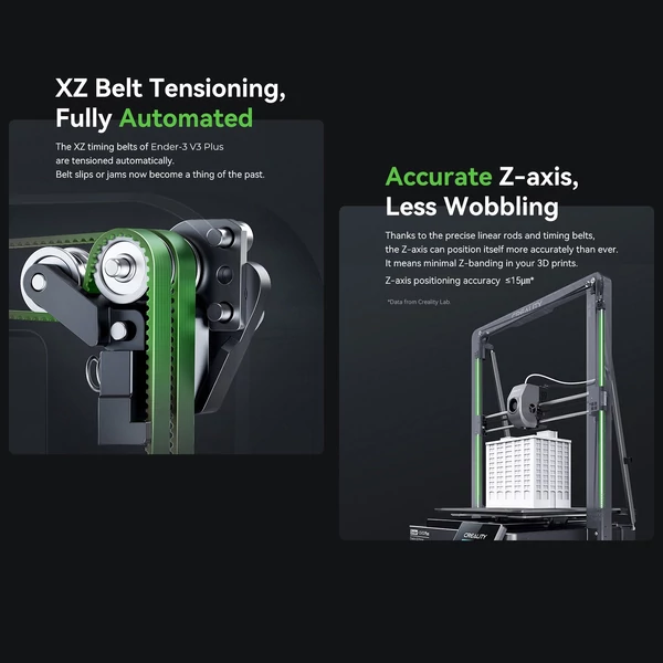 Creality Ender 3 V3 Plus 3D nyomtató 600 mm/s, nagy sebességű automatikus szintező, nagy nyomtatási méret 300x300x330 mm