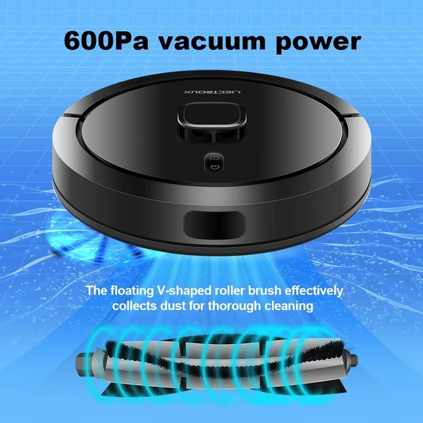 Liectroux G7 robotporszívó, 6500 Pa szívás, lézeres navigáció, 5200 mAh akkumulátor, üzemidő 180 perc - Fekete