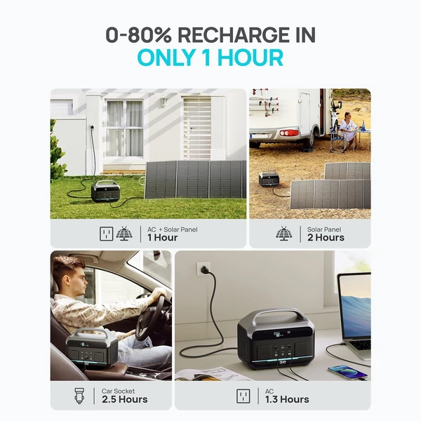 DaranEner NEO300 PRO hordozható erőmű, 600 W 299 Wh tartalék lítium akkumulátoros napelemes generátor