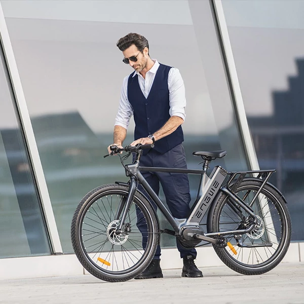 ENGWE P275 Pro City elektromos kerékpár 27,5 hüvelykes küllős gumik 250W Bafang kefe nélküli középhajtású motor - Narancs