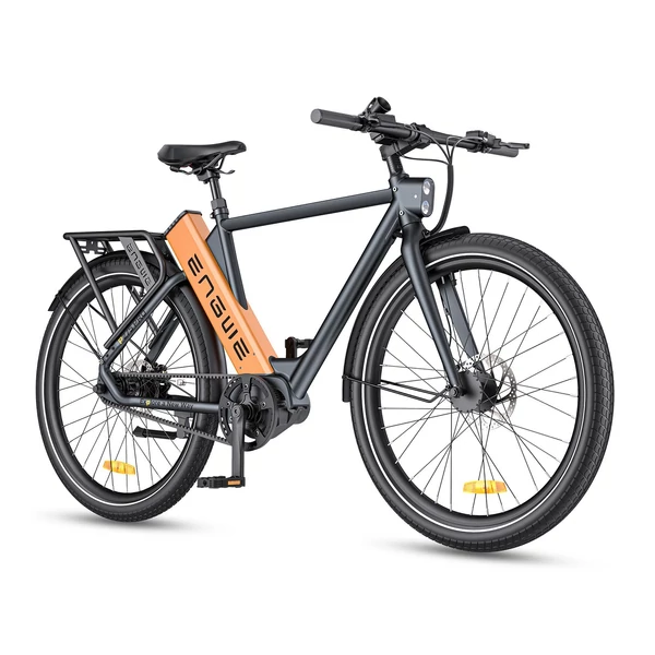 ENGWE P275 Pro City elektromos kerékpár 27,5 hüvelykes küllős gumik 250W Bafang kefe nélküli középhajtású motor - Narancs