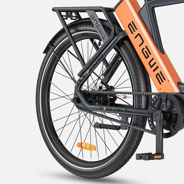 ENGWE P275 Pro City elektromos kerékpár 27,5 hüvelykes küllős gumik 250W Bafang kefe nélküli középhajtású motor - Narancs
