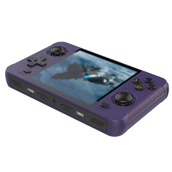 R40S Retro Pocket kézi játékkonzol – 4 hüvelykes IPS képernyő, beépített WIFI 2.4＋Bluetooth, kettős tárhely - Lila