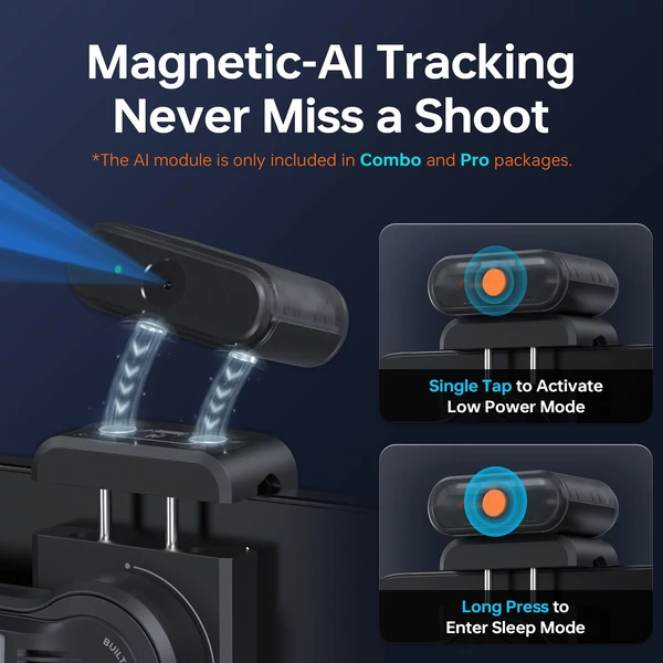 ZHIYUN SMOOTH 5S AI PRO kézi 3 tengelyes karmantyú stabilizátor telefonhoz, vloghoz, gimbalhoz