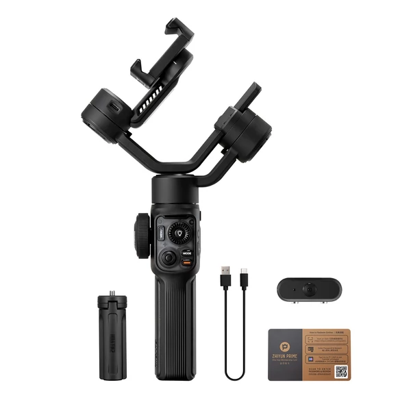 ZHIYUN SMOOTH 5S AI COMBO kézi 3 tengelyes karmantyú stabilizátor telefonhoz, vloghoz, gimbalhoz