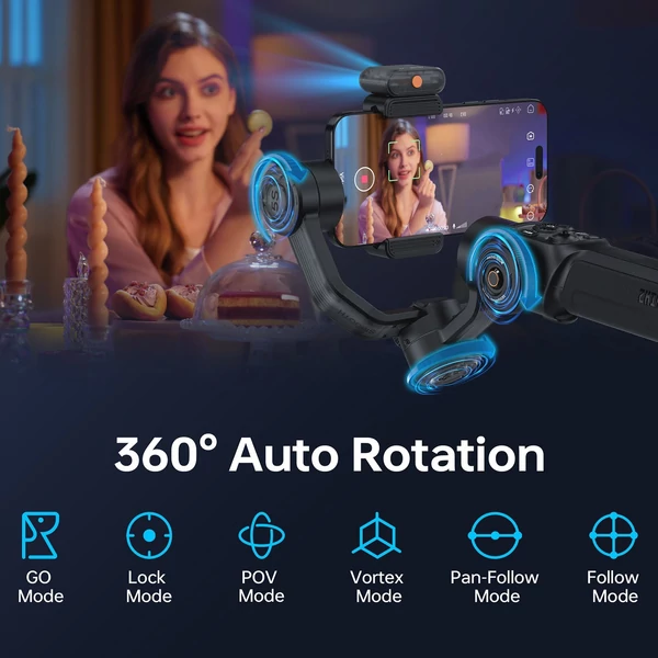 ZHIYUN SMOOTH 5S AI COMBO kézi 3 tengelyes karmantyú stabilizátor telefonhoz, vloghoz, gimbalhoz