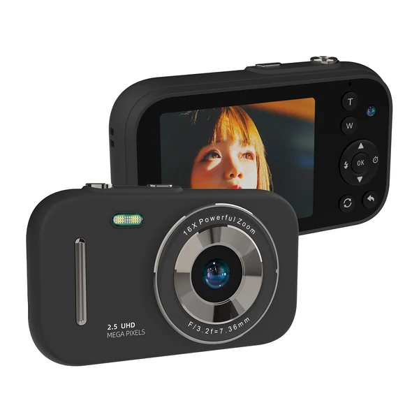 H17 hordozható 1080p digitális fényképezőgép. Digitális Videokamera - Fekete