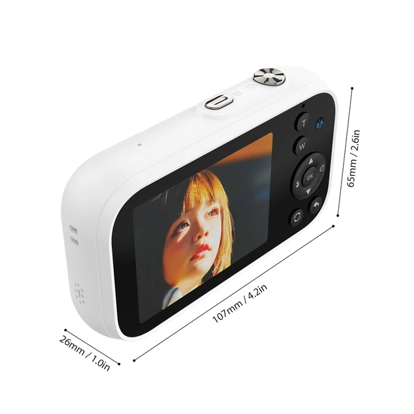H17 hordozható 1080p digitális fényképezőgép. Digitális Videokamera - Fehér
