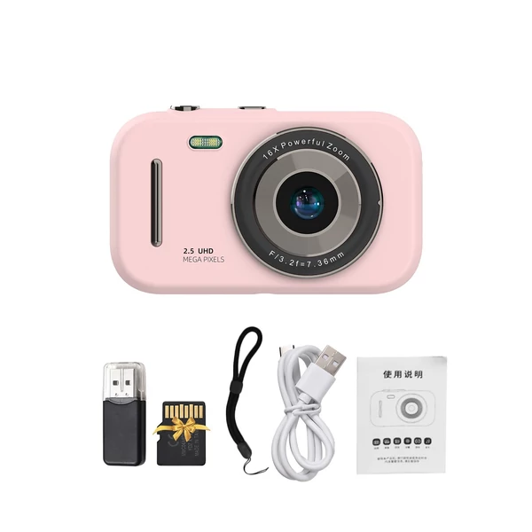 H17 hordozható 1080p digitális fényképezőgép. Digitális Videokamera - Pink
