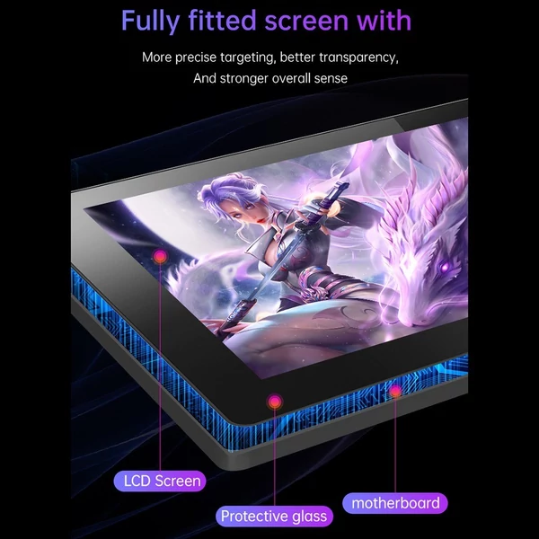 BOSTO X5 hordozható grafikus rajztábla, 15,6 hüvelykes IPS LCD-képernyős digitális rajzlap