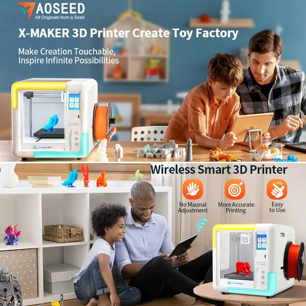 X-Maker 3D nyomtató szintezés nélküli ágy 150x150x150 mm építési térfogat 300 mm/s nyomtatási sebesség