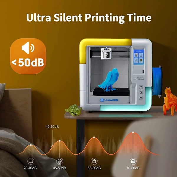 X-Maker 3D nyomtató szintezés nélküli ágy 150x150x150 mm építési térfogat 300 mm/s nyomtatási sebesség