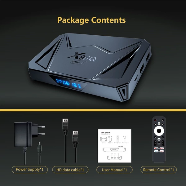 X96Q PRO+ Android 14.0 Smart TV Box, H728 nyolcmagos 4K médialejátszó - 2G+16G