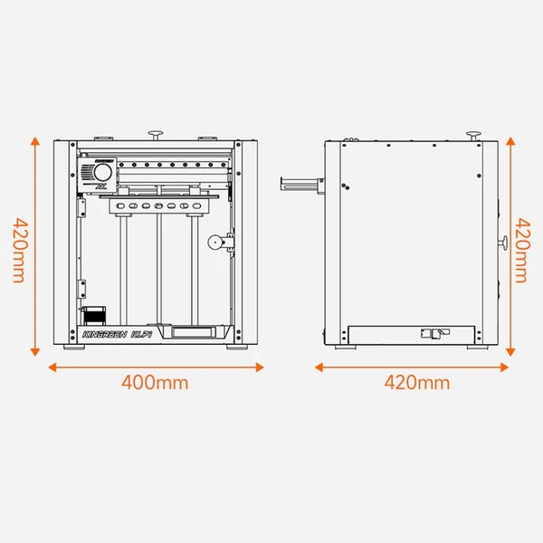 KINGROON KLP1 230 3D nyomtató, FDM 500mm/s gyorsnyomtató gép, nyomtatási méret 230x230x210mm, 3,5 hüvelykes érintőképernyő