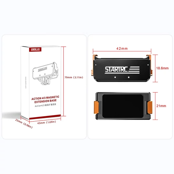 STARTRC Sportkamera gyorskioldó mágneses adaptertartó