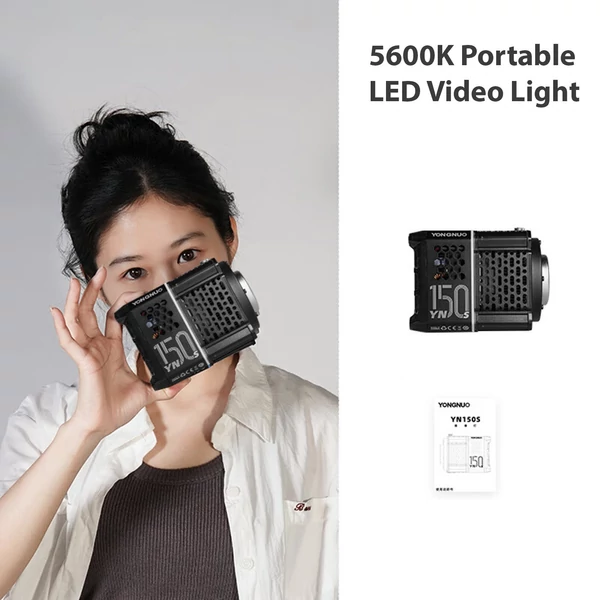 YONGNUO YN150s hordozható, 150 W-os LED-es videolámpa, fényképező lámpa
