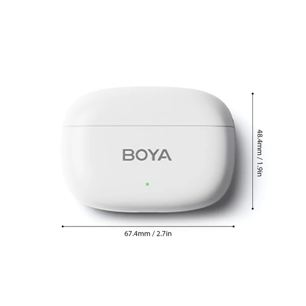 BOYA mini One-Trigger-Two 2,4G vezeték nélküli mikrofonrendszer, telefonmikrofon, mini hajtókamikrofon - Fehér