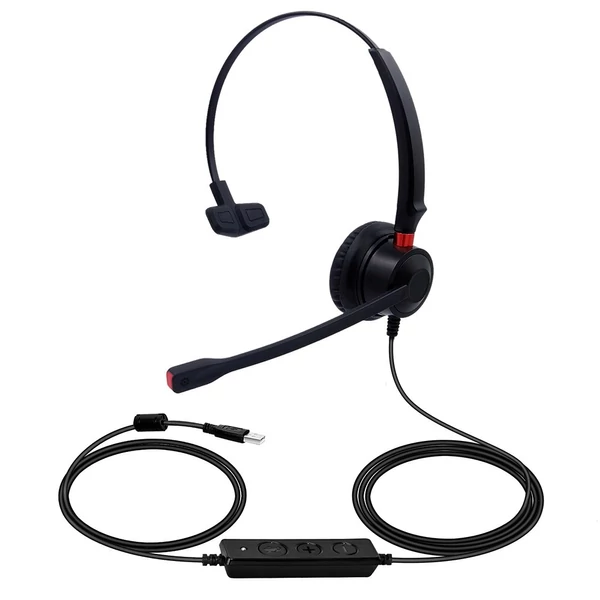 H630-USB USB vezetékes számítógépes fejhallgató mikrofonnal Zajcsökkentő univerzális iroda, Call Center fejhallgató, egyoldalas
