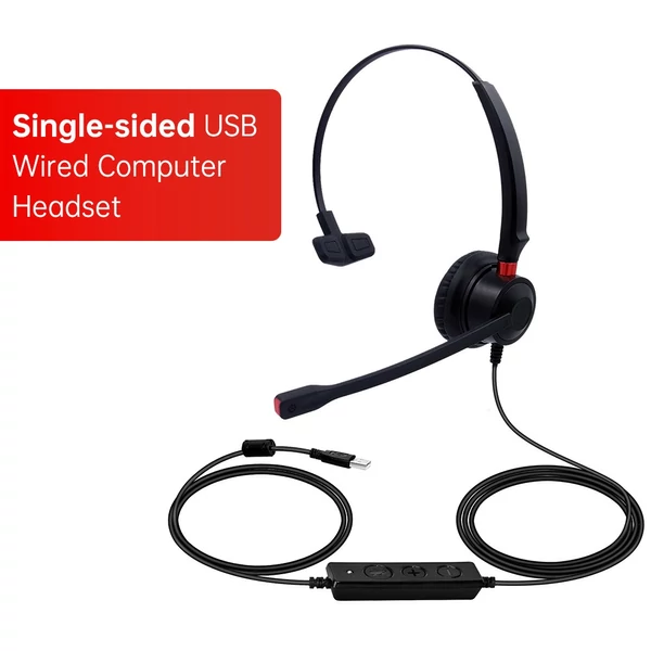H630-USB USB vezetékes számítógépes fejhallgató mikrofonnal Zajcsökkentő univerzális iroda, Call Center fejhallgató, egyoldalas
