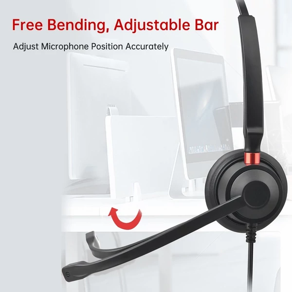 H630-USB USB vezetékes számítógépes fejhallgató mikrofonnal Zajcsökkentő univerzális iroda, Call Center fejhallgató, egyoldalas