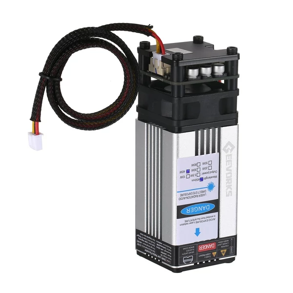 Geevorks 40 W-os lézermodul, 450 nm-es gravírozó lézerfej, fix fókusztávolság