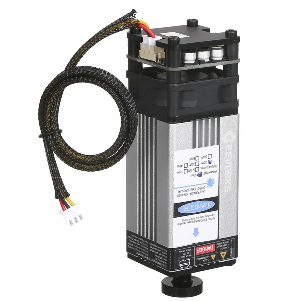 Geevorks 20W lézermodul, 450nm gravírozó lézerfej, állítható fókusztávolság
