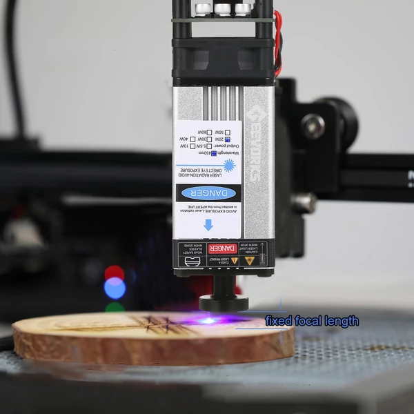 Geevorks 20W lézermodul, 450nm gravírozó lézerfej, állítható fókusztávolság