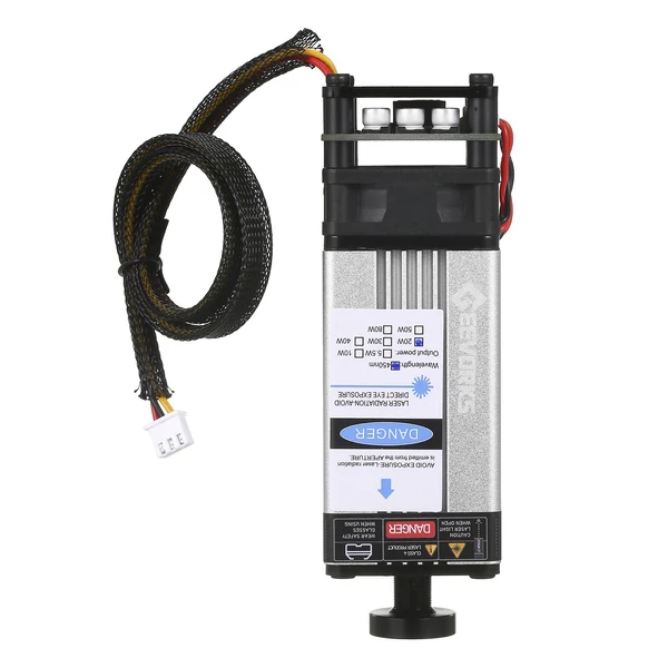 Geevorks 20W lézermodul, 450nm gravírozó lézerfej, állítható fókusztávolság