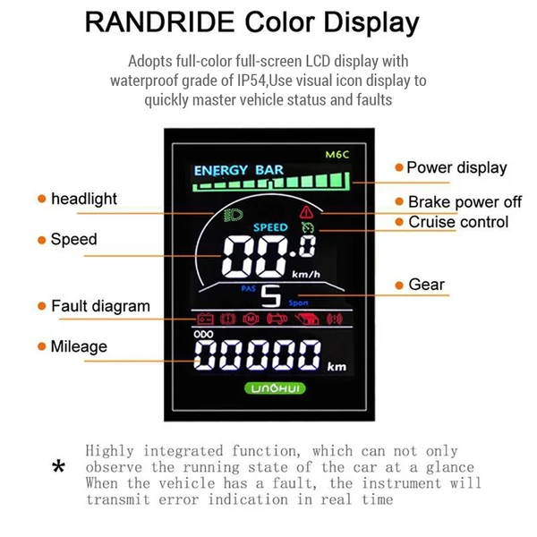 RANDRIDE YS90 elektromos kerékpár, 1000 W-os motor 27,5*2,4 hüvelykes gumiabroncs, 48 ​​V 13,6 Ah akkumulátor