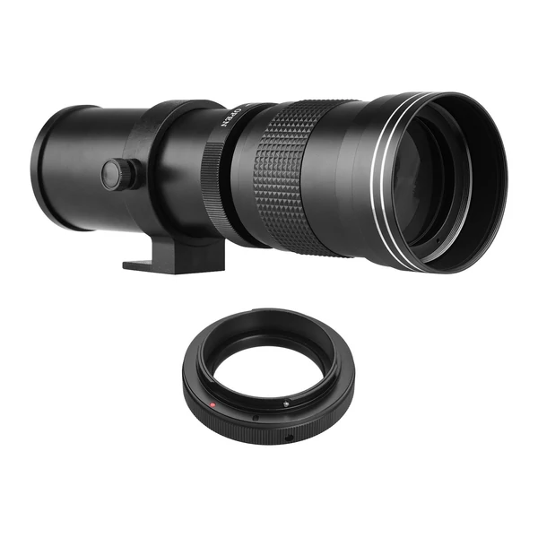 Fényképezőgép MF szuper teleobjektív F/8.3-16 420-800 mm T rögzítés adaptergyűrűvel - Fekete