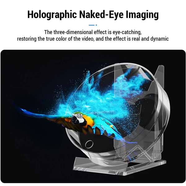 DF-11 3D hologram ventilátor, 11 cm-es LED holografikus projektor reklámgép (átlátszó)