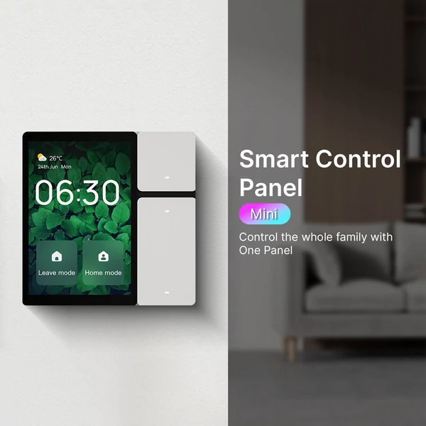 3,5 hüvelykes intelligens otthoni vezérlőpanel 3 Gang Relay érintőképernyővel és 3 gombos, többfunkciós APP vezérlő otthoni eszköz kapcsolóval