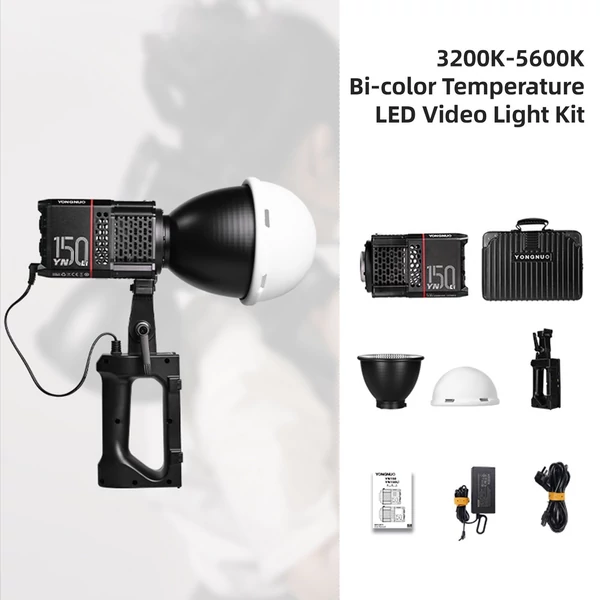 YONGNUO YN150Li hordozható 150 W-os LED-es videófény fényképezési kitöltőlámpa