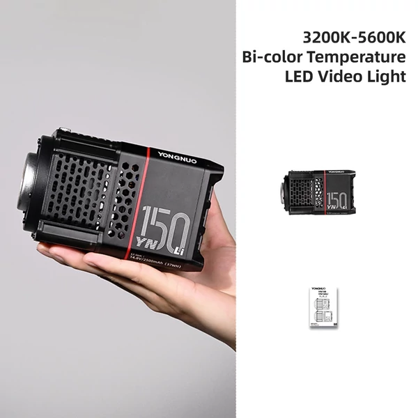 YONGNUO YN150Li hordozható 150 W-os LED-es videófény fényképezési kitöltőlámpa