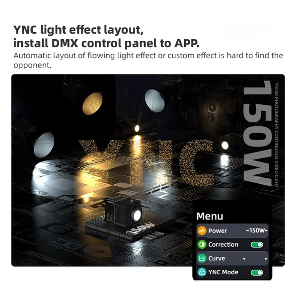 YONGNUO YN150 kétszínű, hordozható 150 W-os LED-es videolámpa, fényképező lámpa