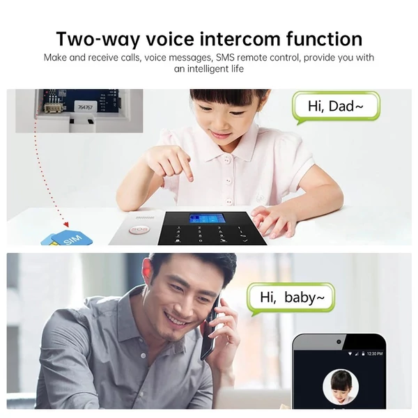 Intelligens riasztórendszer otthoni biztonsághoz APP vezérléssel, 24 hüvelykes TFT LCD kijelzővel