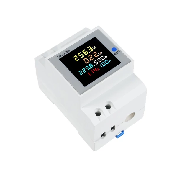 6 az 1-ben digitális, egyfázisú energiamérő teszter, Din-sínes váltóáramú monitor - D52-2066, AC 40V~300V