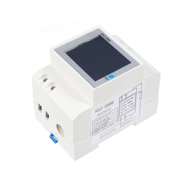 6 az 1-ben digitális, egyfázisú energiamérő teszter, Din-sínes váltóáramú monitor - D52-2065, AC 250V~450V