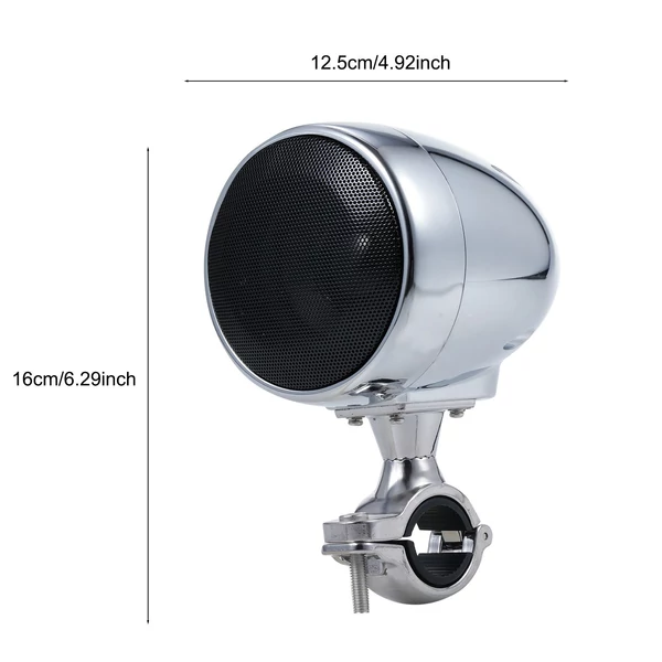SPK350 3,5 hüvelykes vízálló, BT motorkerékpár hangszóró kettős 15 W-os hangszóróval, 300 W csúcsteljesítmény - Ezüst