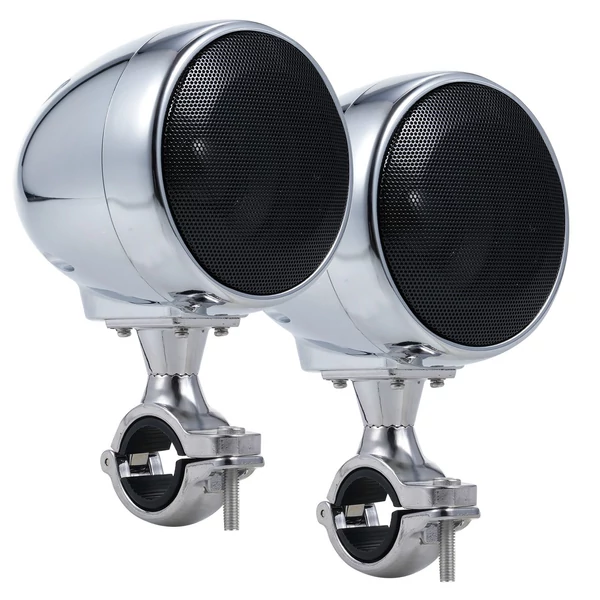 SPK350 3,5 hüvelykes vízálló, BT motorkerékpár hangszóró kettős 15 W-os hangszóróval, 300 W csúcsteljesítmény - Ezüst