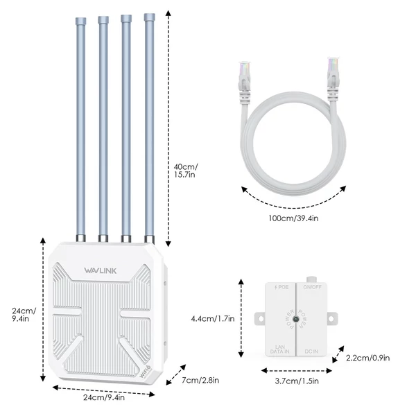 Kültéri router, AX3000M kétsávos kültéri WiFi 6 router