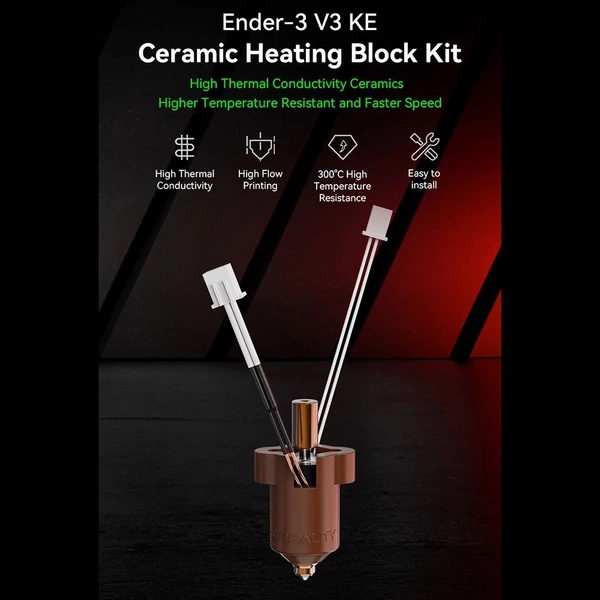 Creality kerámia fűtőblokk készlet Ender-3 V3 KE 3D nyomtatóhoz