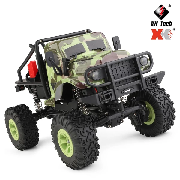 WLtoys 184021 távirányítós autó, 1/18 2,4 GHz, 4WD katonai teherautó
